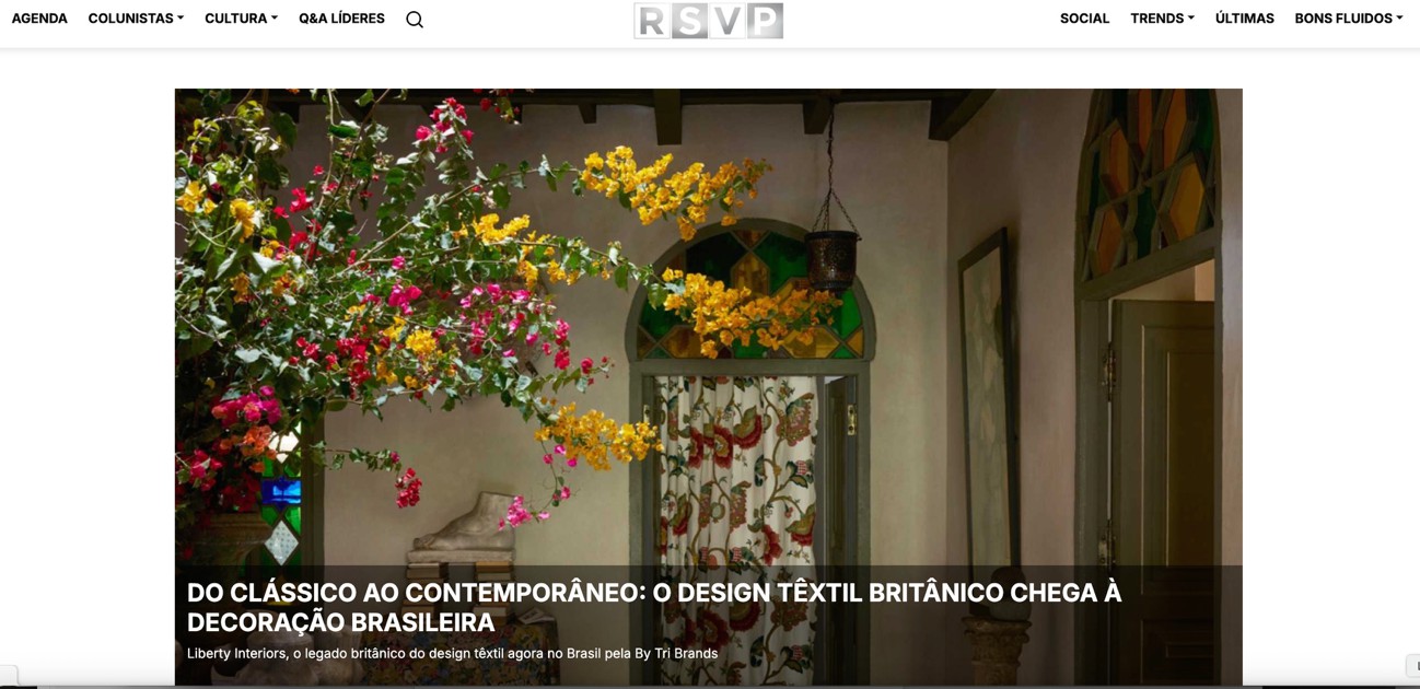 O design têxtil britânico chega à decoração brasileira